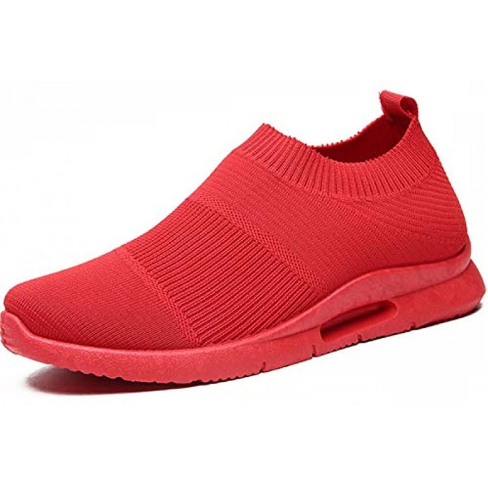 Mens Lightweight Athletic Running Walking Gym Shoes Fashion Casual Sports Shoes Red